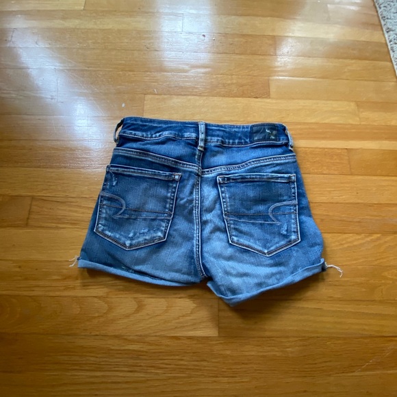 American Eagle High Rise Shortie Jean Shorts - Picture 2 of 4